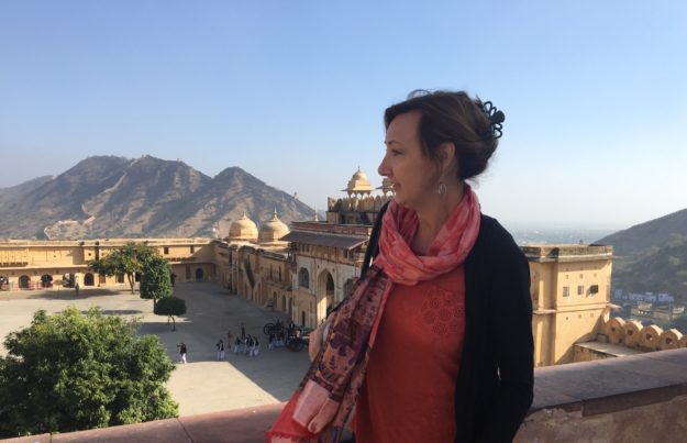 The veiw from the top of the fort in Jaipur, India
