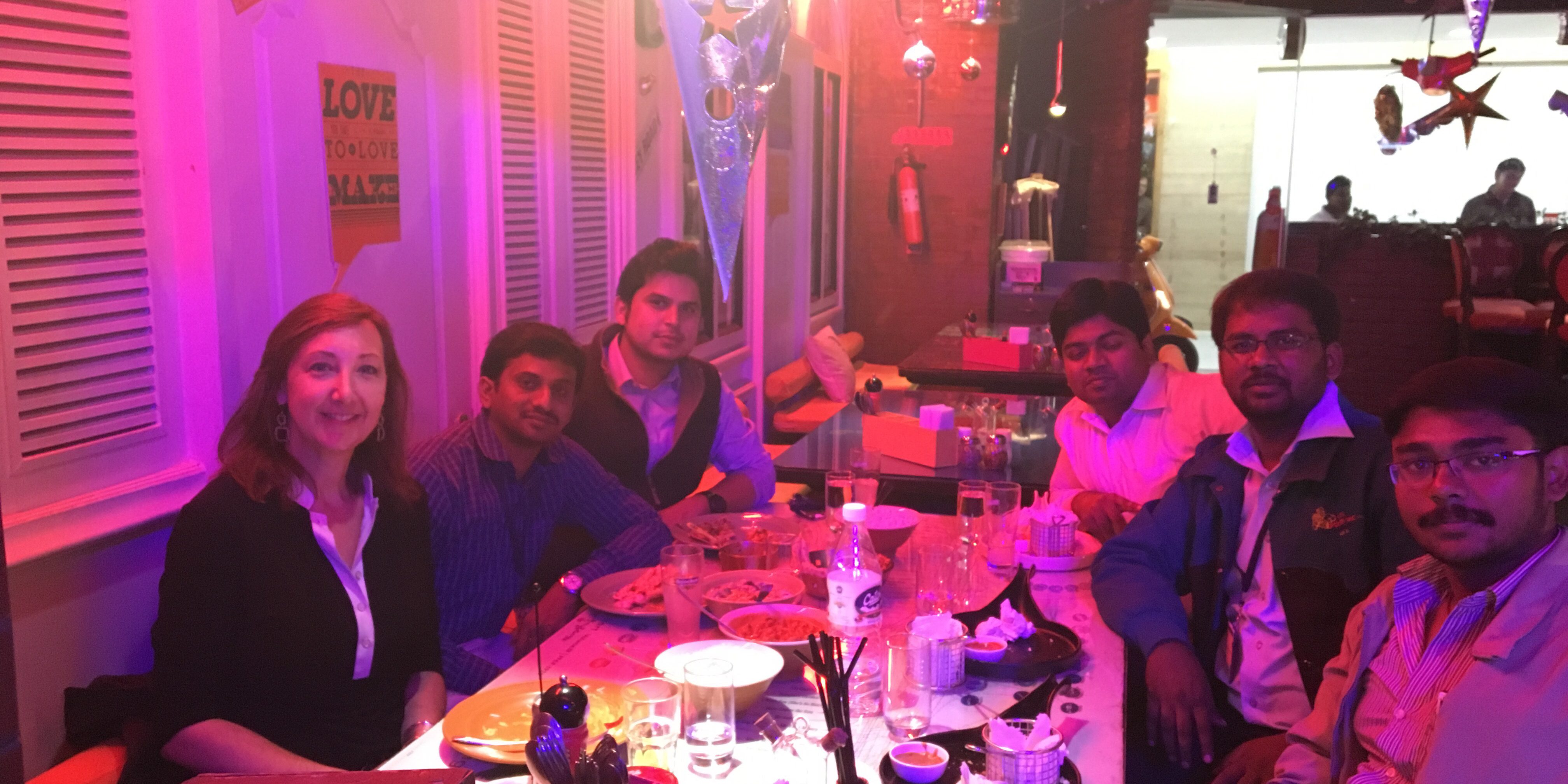 Group lunch in India