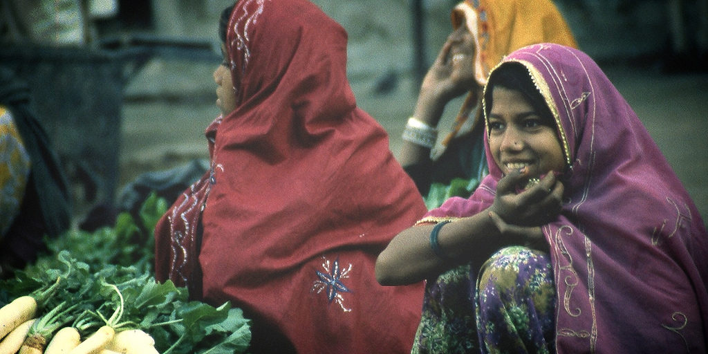 Indian women at the market