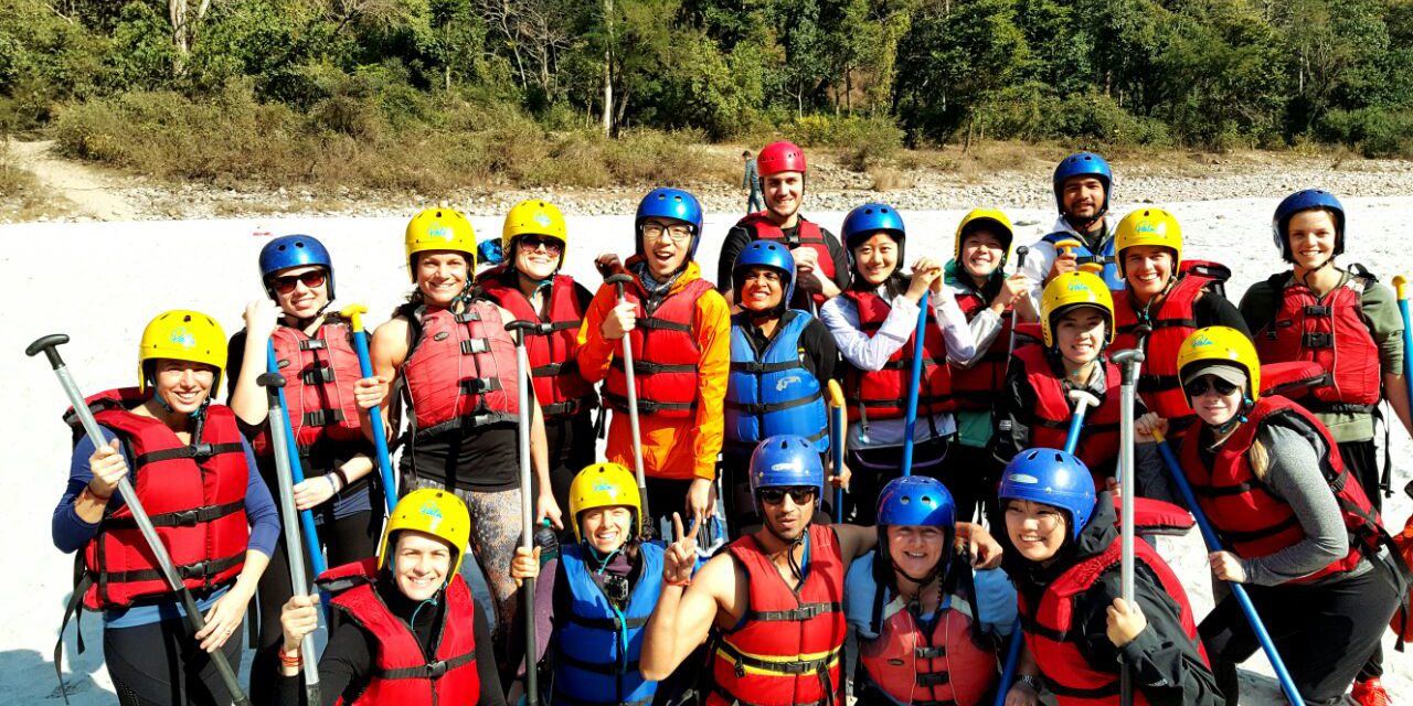 The students of Rishikesh Yog Peeth Rafting