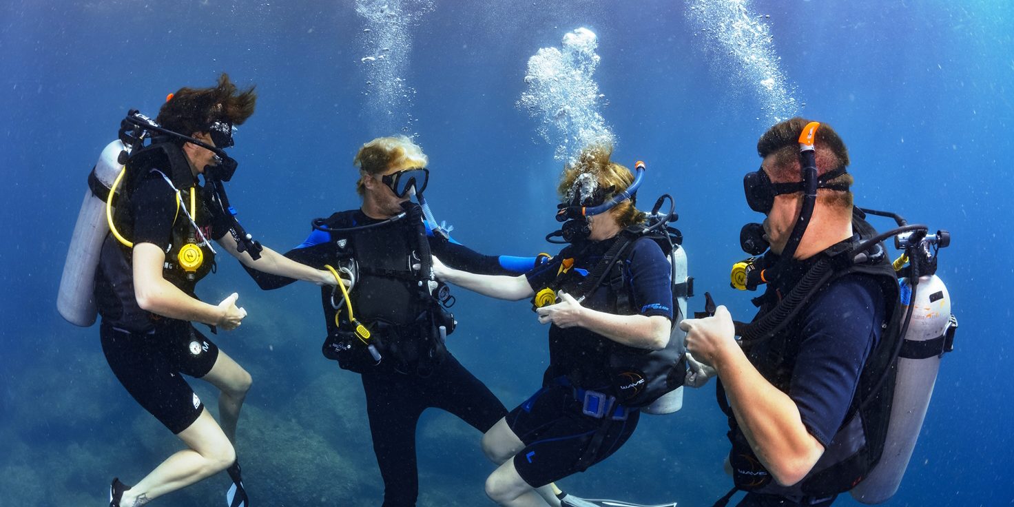 Nick teaching us scuba diving