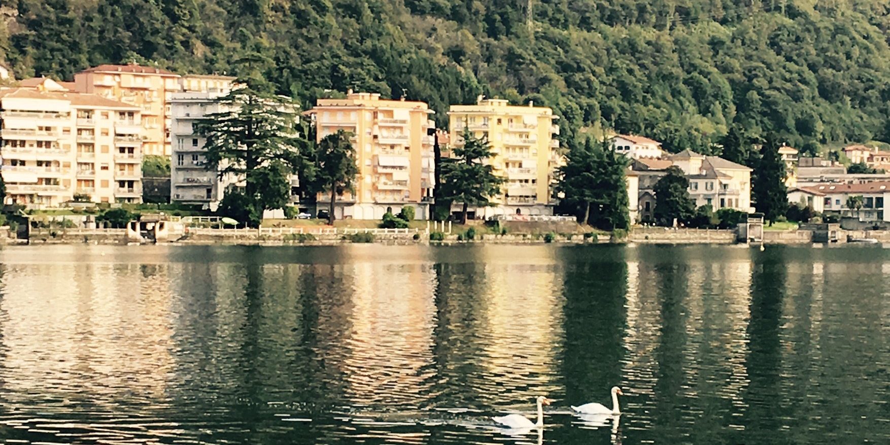Omegna Italy on the banks of Lake Orta
