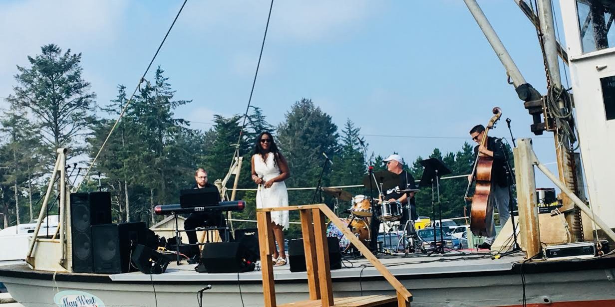 The stage at the Jazz & Oyster Festival