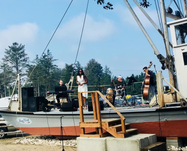 The stage at the Jazz & Oyster Festival